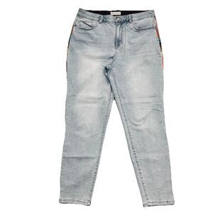 Knox Rose High Rise Skinny Jeans 14 (33x27) Blue Tuxedo Stretch Denim Womens